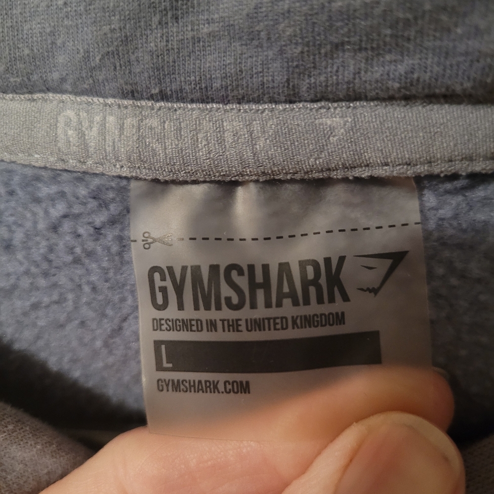 Gymshark gray cropped half zip hoodie - L.          O38 - Picture 7 of 9
